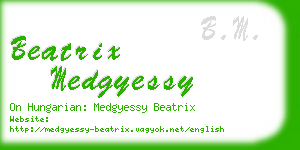 beatrix medgyessy business card